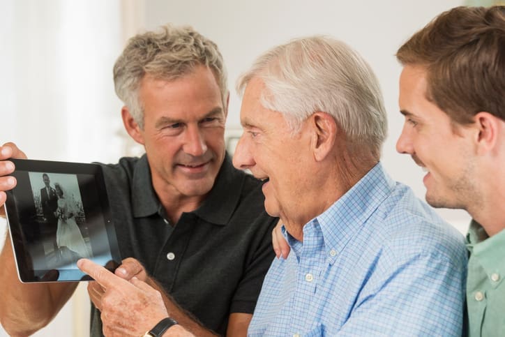 TLC Your Way Home Care Services | York County, Marion County, Florence / Darlington County | three generations of men using digital tablet