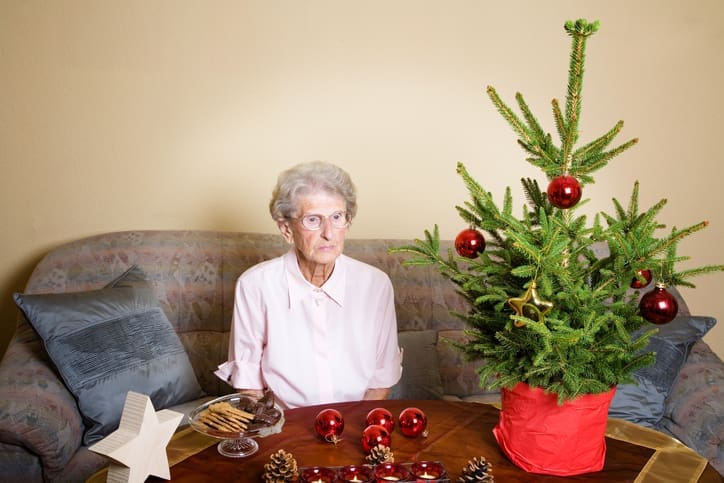TLC Your Way Home Care Services | York County, Marion County, Florence / Darlington County | senior woman alone on christmas